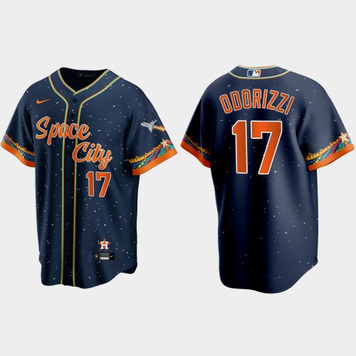 Houston Houston Astros #17 Jake Odorizzi Navy Men’s Nike 2021 City Connect Replica MLB Jersey Men’s->houston astros->MLB Jersey