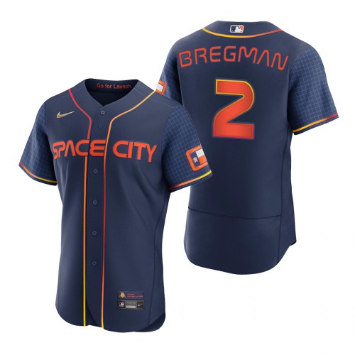 Houston Houston Astros #2 Alex Bregman Navy Men’s Nike Authentic 2022 City Connect MLB Jersey Men’s->youth mlb jersey->Youth Jersey