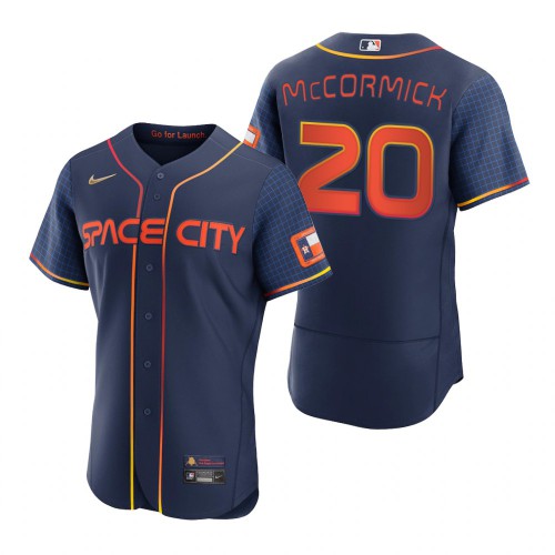 Houston Houston Astros #20 Chas McCormick Navy Men’s Nike Authentic 2022 City Connect MLB Jersey Men’s->youth mlb jersey->Youth Jersey