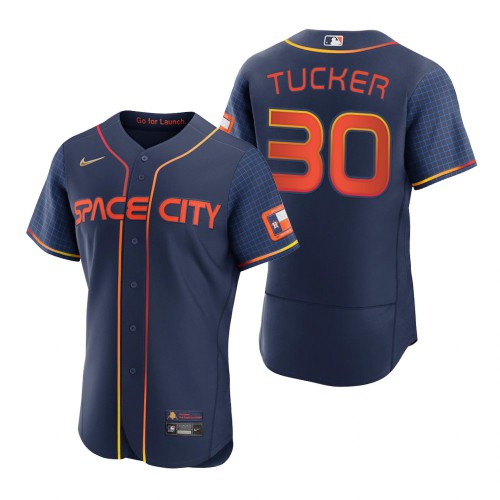 Houston Houston Astros #30 Kyle Tucker Navy Men’s Nike Authentic 2022 City Connect MLB Jersey Men’s->youth mlb jersey->Youth Jersey