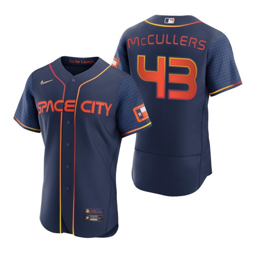 Houston Houston Astros #43 Lance Mccullers Navy Men’s Nike Authentic 2022 City Connect MLB Jersey Men’s->houston astros->MLB Jersey