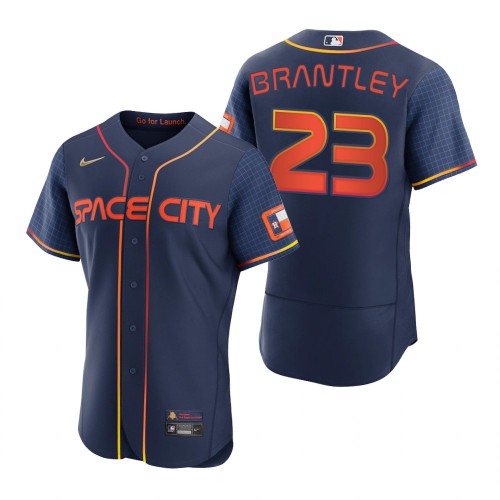 Houston Houston Astros #23 Michael Brantley Navy Men’s Nike Authentic 2022 City Connect MLB Jersey Men’s->youth mlb jersey->Youth Jersey