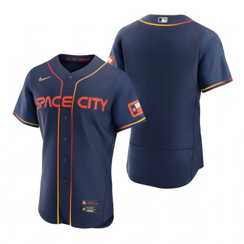 Houston Houston Astros Blank Navy Men’s Nike Authentic 2022 City Connect MLB Jersey Men’s->youth mlb jersey->Youth Jersey