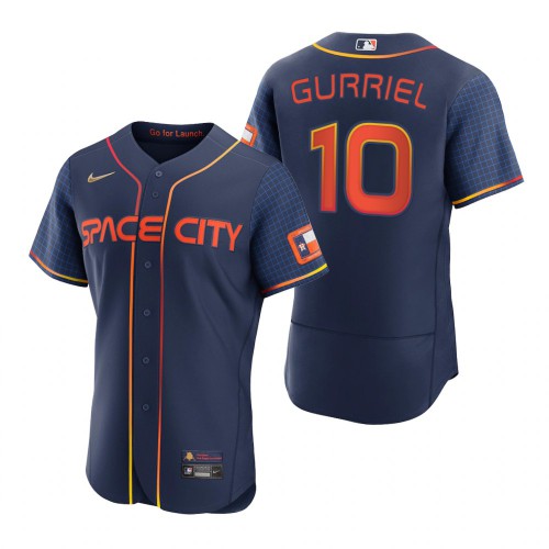 Houston Houston Astros #10 Yuli Gurriel Navy Men’s Nike Authentic 2022 City Connect MLB Jersey Men’s->youth mlb jersey->Youth Jersey
