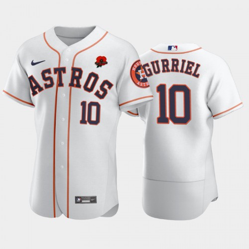 Houston Houston Astros #10 Yuli Gurriel Men’s Nike Authentic 2021 Memorial Day MLB Jersey – White Men’s->houston astros->MLB Jersey