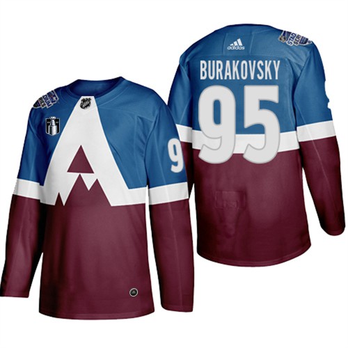 Adidas Colorado Colorado Avalanche #95 Andre Burakovsky Men’s 2022 Stanley Cup Final Patch Stadium Series Burgundy Stitched NHL Jersey Men’s->women nhl jersey->Women Jersey