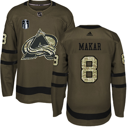 Adidas Colorado Avalanche #8 Cale Makar Green 2022 Stanley Cup Final Patch Salute to Service Stitched NHL Jersey Men’s->women nhl jersey->Women Jersey