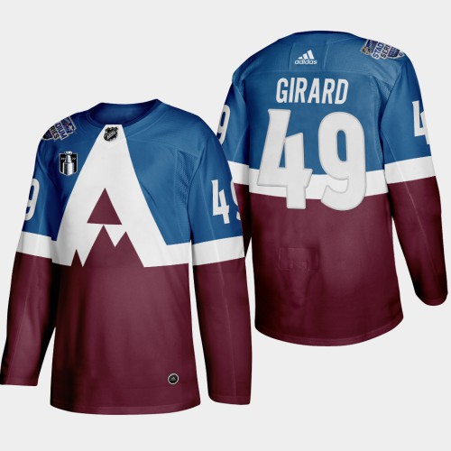 Adidas Colorado Avalanche #49 Samuel Girard Men’s 2022 Stanley Cup Final Patch Stadium Series Burgundy Stitched NHL Jersey Men’s->youth nhl jersey->Youth Jersey
