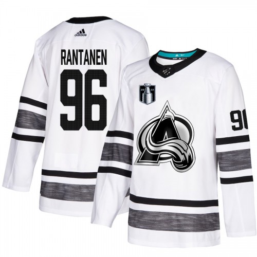 Adidas Colorado Avalanche #96 Mikko Rantanen White Authentic 2022 Stanley Cup Final Patch All-Star Stitched NHL Jersey Men’s->youth nhl jersey->Youth Jersey
