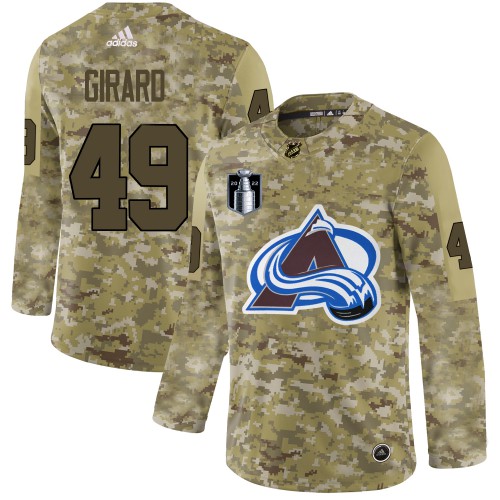 Adidas Colorado Avalanche #49 Samuel Girard Camo 2022 Stanley Cup Final Patch Authentic Stitched NHL Jersey Men’s->colorado avalanche->NHL Jersey