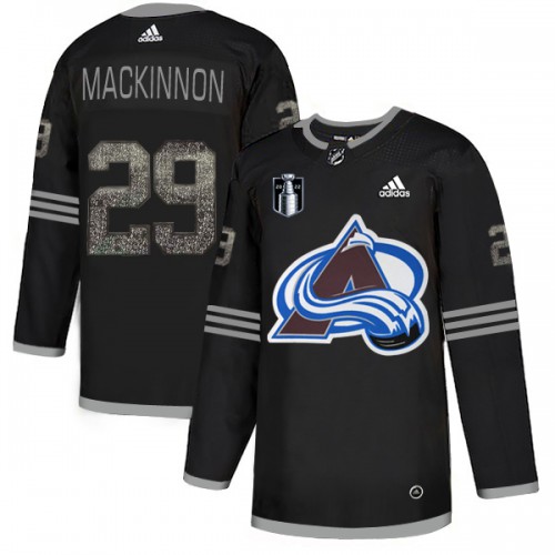 Colorado Colorado Avalanche #29 Nathan MacKinnon 2022 Stanley Cup Final Patch Men’s Hockey Fights Adidas Colorado Avalanche NHL Jersey Black Men’s->youth nhl jersey->Youth Jersey