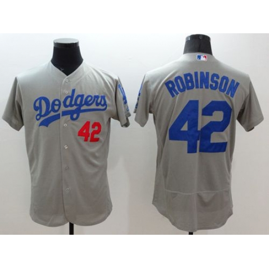 Youth Los Angeles Dodgers #42 Jackie Robinson Grey Flexbase Stitched Jersey->youth mlb jersey->Youth Jersey