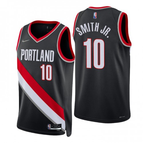 Nike Portland Trail Blazers #10 Dennis Smith Jr. Black Men’s 2021-22 NBA 75th Anniversary Diamond Swingman Jersey – Icon Edition Men’s->portland trail blazers->NBA Jersey