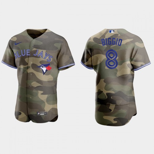 Toronto Toronto Blue Jays #8 Cavan Biggio Men’s Nike 2021 Armed Forces Day Authentic MLB Jersey -Camo Men’s->toronto blue jays->MLB Jersey