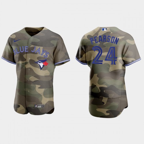 Toronto Toronto Blue Jays #24 Nate Pearson Men’s Nike 2021 Armed Forces Day Authentic MLB Jersey -Camo Men’s->toronto blue jays->MLB Jersey
