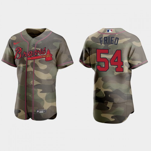 Atlanta Atlanta Braves #54 Max Fried Men’s Nike 2021 Armed Forces Day Authentic MLB Jersey -Camo Men’s->atlanta braves->MLB Jersey