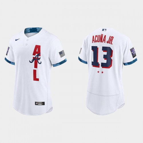 Atlanta Atlanta Braves #13 Ronald Acuna Jr. 2021 Mlb All Star Game Authentic White Jersey Men’s->youth mlb jersey->Youth Jersey