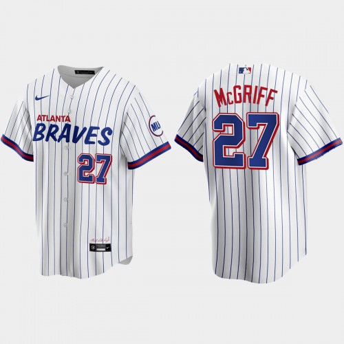 Atlanta Atlanta Braves #27 Fred Mcgriff White Men’s Nike 2021 City Connect Replica MLB Jersey Men’s->youth mlb jersey->Youth Jersey