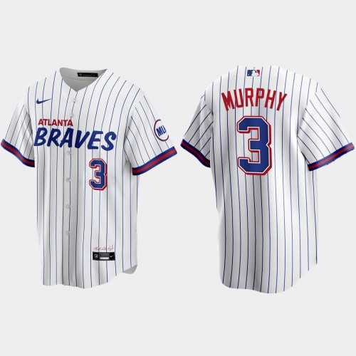 Atlanta Atlanta Braves #3 Dale Murphy White Men’s Nike 2021 City Connect Replica MLB Jersey Men’s->atlanta braves->MLB Jersey