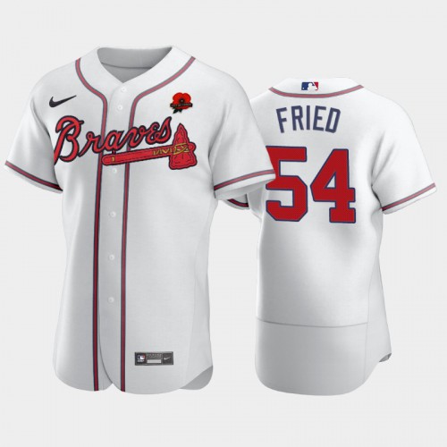 Atlanta Atlanta Braves #54 Max Fried Men’s Nike Authentic 2021 Memorial Day MLB Jersey – White Men’s->atlanta braves->MLB Jersey