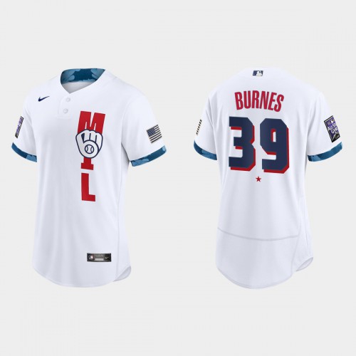 Milwaukee Milwaukee Brewers #39 Corbin Burnes 2021 Mlb All Star Game Authentic White Jersey Men’s->youth mlb jersey->Youth Jersey