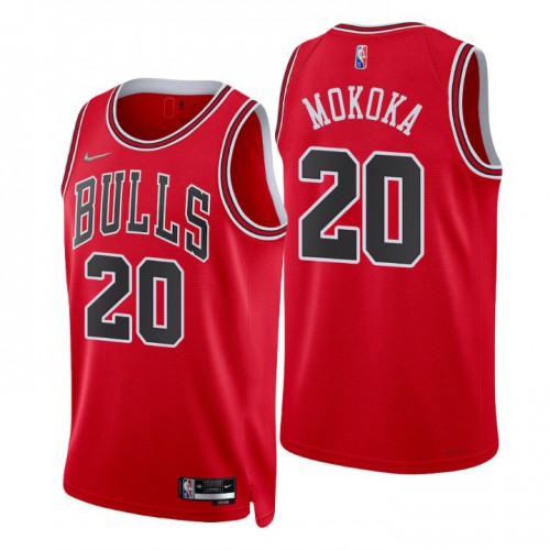 Nike Chicago Bulls #20 Adam Mokoka Red Men’s 2021-22 NBA 75th Anniversary Diamond Swingman Jersey – Icon Edition Men’s->chicago bulls->NBA Jersey