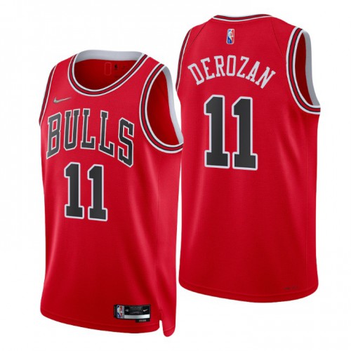 Nike Chicago Bulls #11 Demar Derozand Red Men’s 2021-22 NBA 75th Anniversary Diamond Swingman Jersey – Icon Edition Men’s->chicago bulls->NBA Jersey