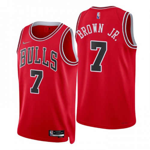 Nike Chicago Bulls #7 Troy Brown Red Men’s 2021-22 NBA 75th Anniversary Diamond Swingman Jersey – Icon Edition Men’s->chicago bulls->NBA Jersey