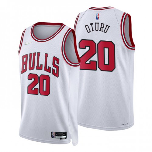 Nike Chicago Bulls #20 Daniel Oturu White Men’s 2021-22 NBA 75th Anniversary Diamond Swingman Jersey – Association Edition Men’s->chicago bulls->NBA Jersey