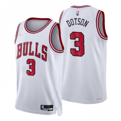 Nike Chicago Bulls #3 Devon Dotson White Men’s 2021-22 NBA 75th Anniversary Diamond Swingman Jersey –  Association Edition Men’s->chicago bulls->NBA Jersey