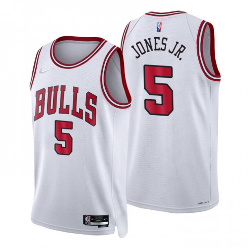 Nike Chicago Bulls #5 Derrick Jones White Men’s 2021-22 NBA 75th Anniversary Diamond Swingman Jersey –  Association Edition Men’s->chicago bulls->NBA Jersey