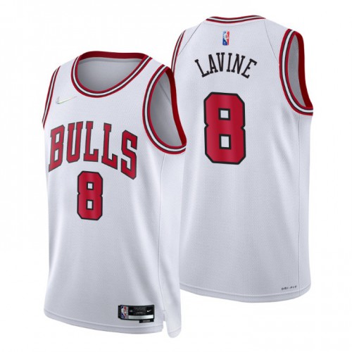 Nike Chicago Bulls #8 Zach Lavine White Men’s 2021-22 NBA 75th Anniversary Diamond Swingman Jersey –  Association Edition Men’s->chicago bulls->NBA Jersey