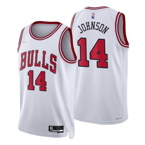 Nike Chicago Bulls #14 Stanley Johnson White Men’s 2021-22 NBA 75th Anniversary Diamond Swingman Jersey – Association Edition Men’s->chicago bulls->NBA Jersey
