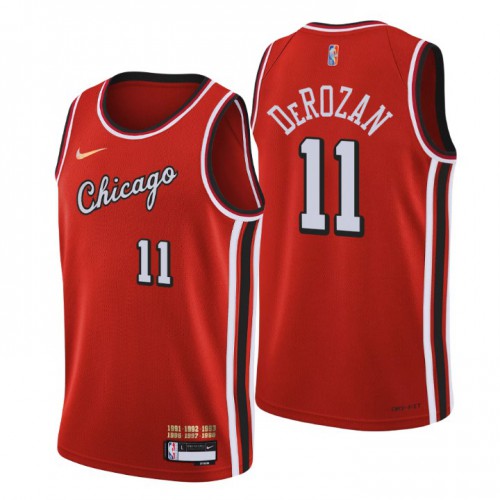 Chicago Chicago Bulls #11 Demar Derozan Men’s Nike Red 2021/22 Swingman NBA Jersey – City Edition Men’s->chicago bulls->NBA Jersey
