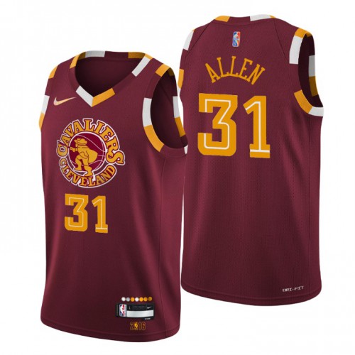 Cleveland Cleveland Cavaliers #31 Jarrett Allen Men’s Nike Wine 2021/22 Swingman NBA Jersey – City Edition Men’s->cleveland cavaliers->NBA Jersey