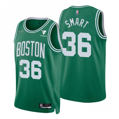 Nike Boston Celtics #36 Marcus Smart Green Men’s 2021-22 NBA 75th Anniversary Diamond Swingman Jersey – Icon Edition Men’s->boston celtics->NBA Jersey