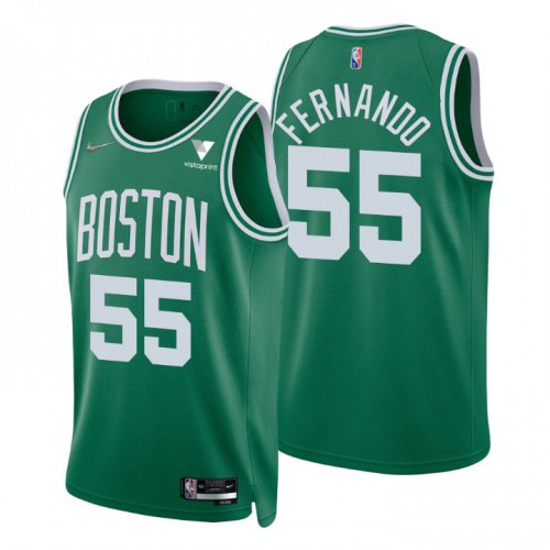 Nike Boston Celtics #55 Bruno Fernando Green Men’s 2021-22 NBA 75th Anniversary Diamond Swingman Jersey – Icon Edition Men’s->women nba jersey->Women Jersey