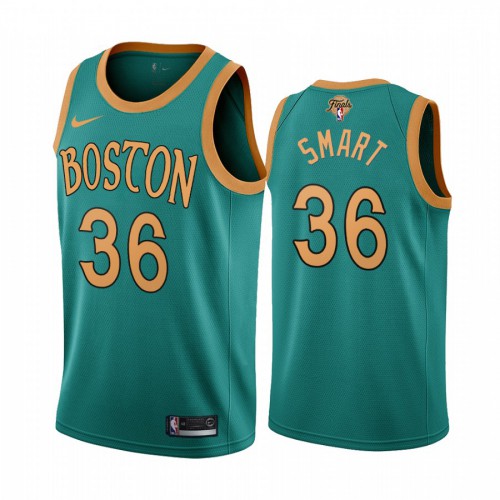 Nike Boston Celtics #36 Marcus Smart Green 2022 NBA Finals City Edition Jersey Men’s->boston celtics->NBA Jersey