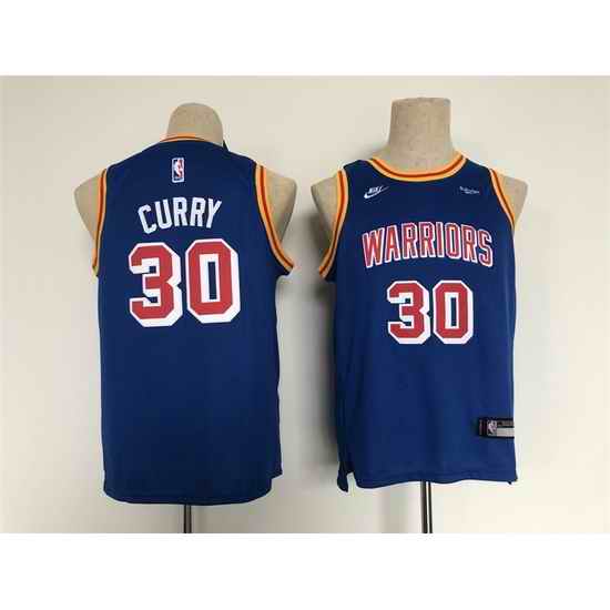 Youth Golden State Warriors #30 Stephen Curry Blue Stitched Basketball Jersey->youth nba jersey->Youth Jersey