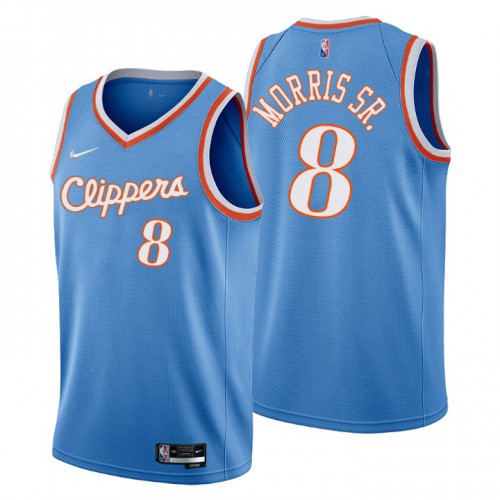 Los Angeles Los Angeles Clippers #8 Marcus Morris Sr. Men’s Nike Blue 2021/22 Swingman NBA Jersey – City Edition Men’s->los angeles clippers->NBA Jersey