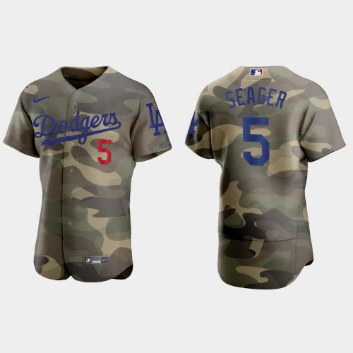 Los Angeles Los Angeles Dodgers #5 Corey Seager Men’s Nike 2021 Armed Forces Day Authentic MLB Jersey -Camo Men’s->los angeles dodgers->MLB Jersey