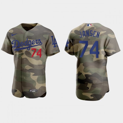 Los Angeles Los Angeles Dodgers #74 Kenley Jansen Men’s Nike 2021 Armed Forces Day Authentic MLB Jersey -Camo Men’s->women mlb jersey->Women Jersey
