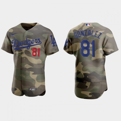 Los Angeles Los Angeles Dodgers #81 Victor Gonzalez Men’s Nike 2021 Armed Forces Day Authentic MLB Jersey -Camo Men’s->los angeles dodgers->MLB Jersey