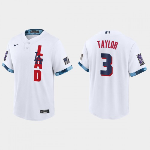 Los Angeles Los Angeles Dodgers #3 Chris Taylor 2021 Mlb All Star Game Fan’s Version White Jersey Men’s->los angeles dodgers->MLB Jersey