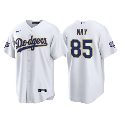 Los Angeles Los Angeles Dodgers #85 Dustin May Men’s Nike 2021 Gold Program World Series Champions MLB Jersey Whtie Men’s->los angeles dodgers->MLB Jersey