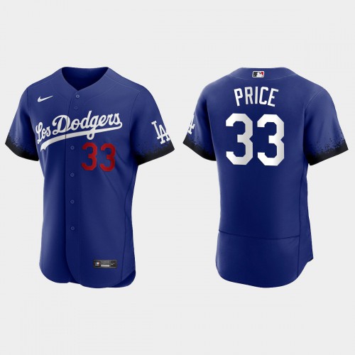 Los Angeles Los Angeles Dodgers #33 David Price Nike Men’s 2021 City Connect Authentic MLB Jersey Royal Men’s->women mlb jersey->Women Jersey