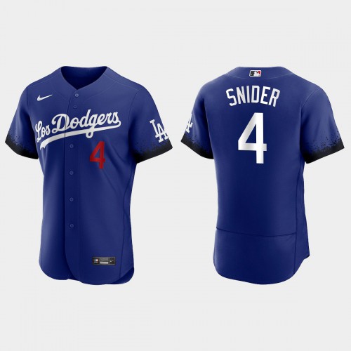 Los Angeles Los Angeles Dodgers #4 Duke Snider Nike Men’s 2021 City Connect Authentic MLB Jersey Royal Men’s->los angeles dodgers->MLB Jersey