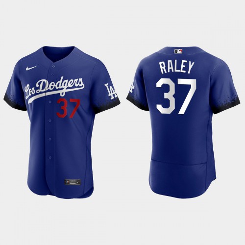 Los Angeles Los Angeles Dodgers #37 Luke Raley Nike Men’s 2021 City Connect Authentic MLB Jersey Royal Men’s->los angeles dodgers->MLB Jersey