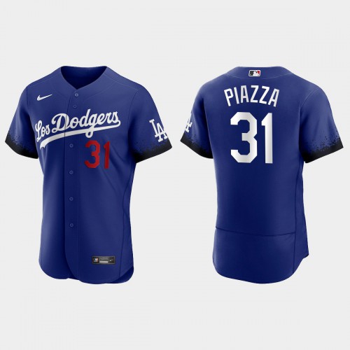 Los Angeles Los Angeles Dodgers #31 Mike Piazza Nike Men’s 2021 City Connect Authentic MLB Jersey Royal Men’s->women mlb jersey->Women Jersey