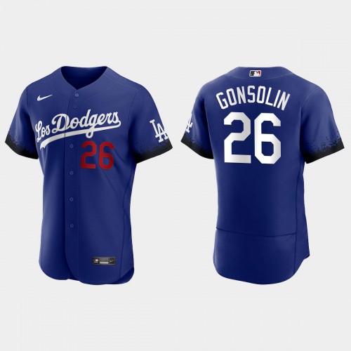 Los Angeles Los Angeles Dodgers #26 Tony Gonsolin Nike Men’s 2021 City Connect Authentic MLB Jersey Royal Men’s->los angeles dodgers->MLB Jersey